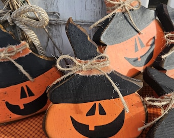 Linterna de Jack-O-Lantern con sombrero de bruja, estantería, bandeja escalonada, premios Bunco