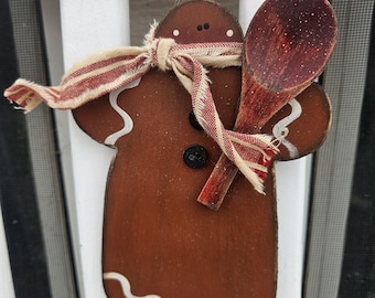 Gingerbread Man ornament, Christmas decor, home decor