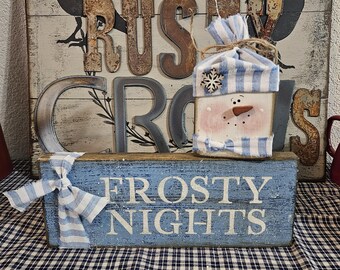 Bloques de muñecos de nieve de Frosty Nights,