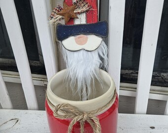 Uncle Sam wooden spoon, Americana, Patriotic