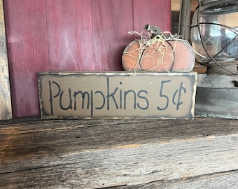 Calabazas, bloques apilables de 5 centavos, decoración de otoño, decoración otoñal