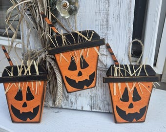 Pumpkin Lattè, Jack O'Lantern Latté Cup ornament, , rustic,Fall, Autumn, Bunco prizes