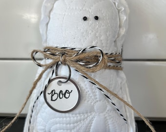 Boo Ghost Bowl Filler: Halloween Tiered Tray Decor, Farmhouse Style