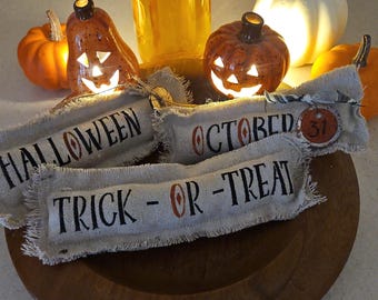 Cojines con palabras de Halloween, juego de 3, decoración de temporada