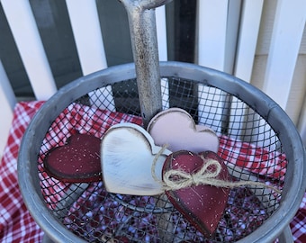 Valentines Puffy Hearts , bowl fillers, tiered tray, set of 4