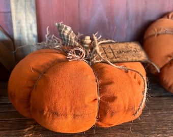 Handcrafted Rustic Harvest Pumpkin: Farmhouse Fall Decor
