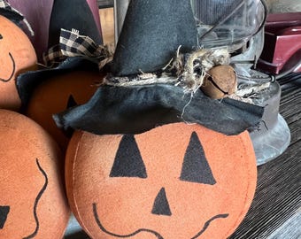 Calabaza de bruja primitiva, decoración de Halloween, decoración primitiva, relleno para bandeja escalonada