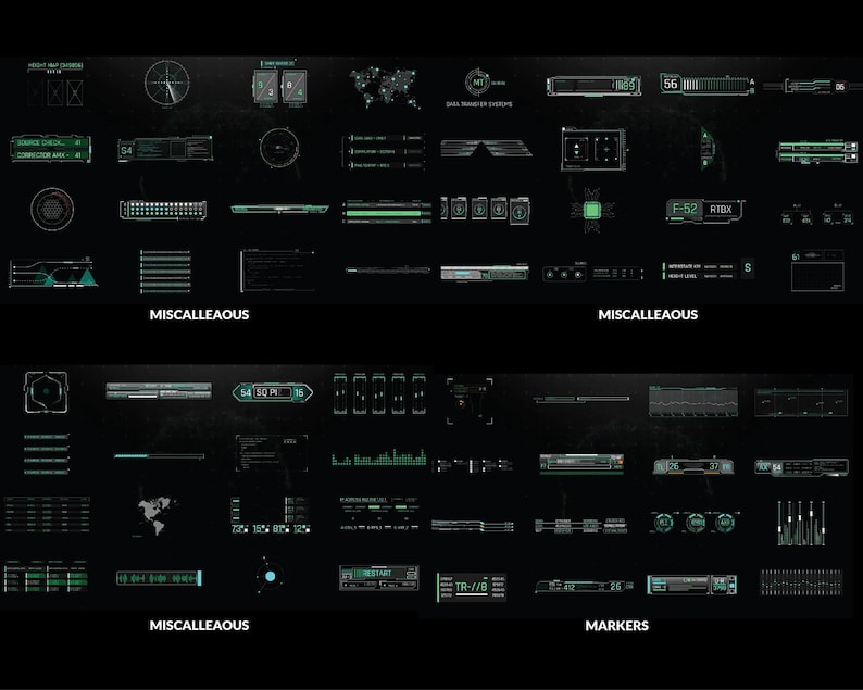 1230+ HUD Elements & Motion Graphics Bundle for Premiere Pro ...