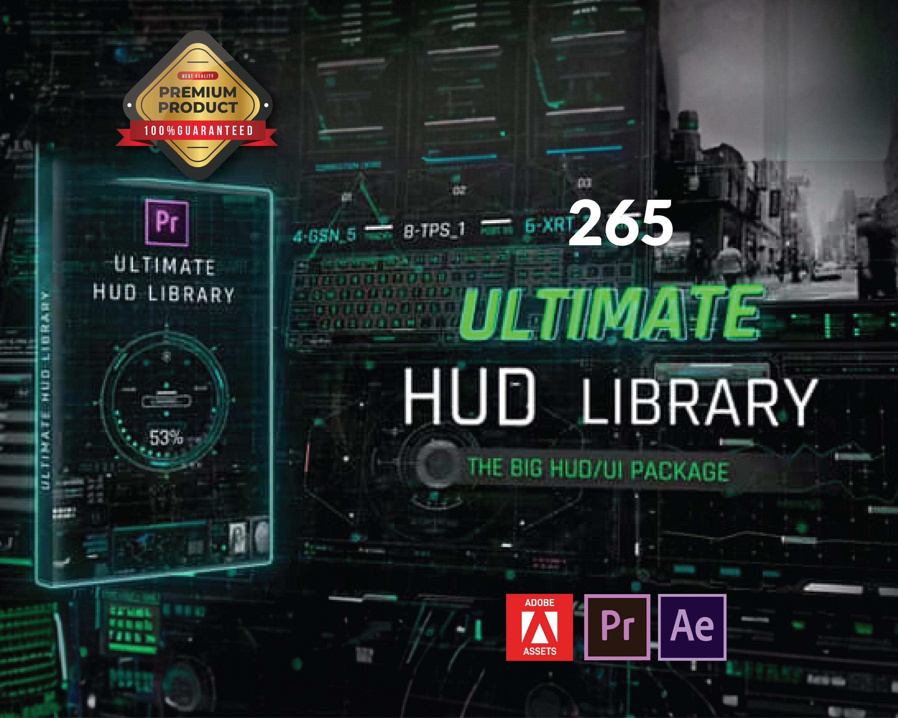 Pro Hud 1230+ HUD Elements & Motion Graphics Bundle for Premiere Pro ...