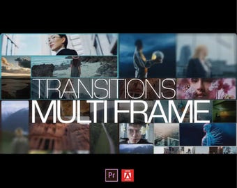 Presentación de diapositivas en pantalla dividida para Premiere Pro / Plantilla de vídeo multifotograma / Transiciones de presentación de diapositivas 4K / Introducción de vídeo dinámica / Descarga instantánea