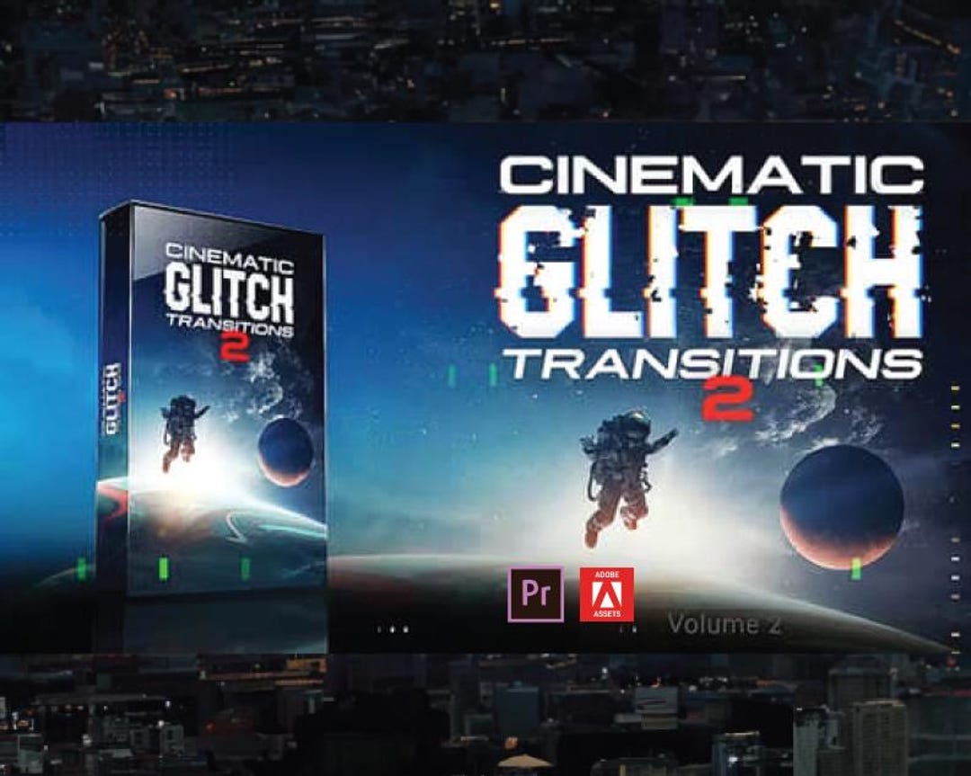 Cinematic Glitch Transitions Pack for Premiere Pro | Animated Video ...