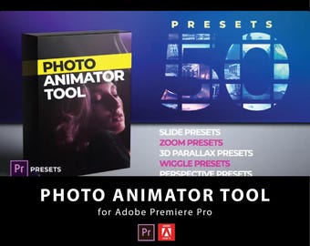 Photo Animator Premiere Pro | 50 Animation Presets | Image Motion Effects & Slideshow Tool | Ken Burns Style Video Pack Download