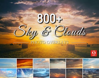 800+ Sky Photo Overlays | Sunset, Sunrise, Clouds & Dramatic Sky Effects (Digital Download)