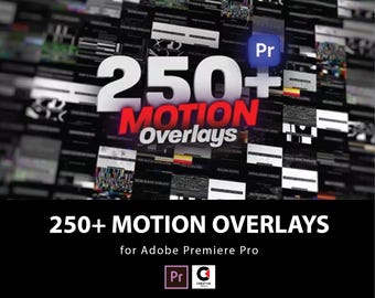 Premiere Pro Motion Overlays | 250+ Video Effects Pack (Digital Download)