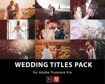 Wedding Titles Premiere Pro | Elegant Romantic Text Templates | Cinematic Love Video Titles | Wedding Film Graphics Download