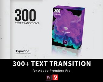 300 Text Transitions Premiere Pro | Typography Animation Pack | Title Effects & Motion Presets | Video Editing Toolkit Download