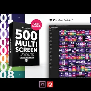 500+ Multi Screen Premiere Pro Effects | Split Screen Video Pack | Grid Layout & Collage Templates | Video Editing Presets Download