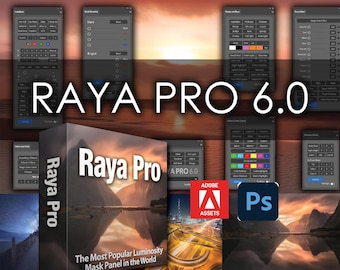 Raya Pro 6.0 Photoshop Plugin – Luminosity Mask Panel (Instant Download)