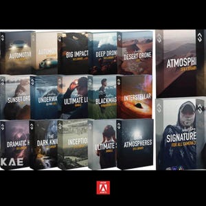 Könnte beinhalten: Eine Sammlung von Produktboxen mit verschiedenen Titeln, darunter "Atmospheri", "Automotive" und "Signature". Die Boxen zeigen Bilder und Text, mit einem dunklen Farbschema. Das "Lookae"-Logo ist unten links sichtbar.