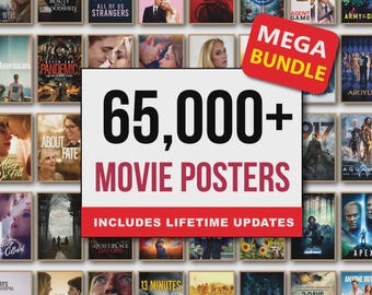 65,000+ Movie Poster Bundle, Vintage Film Art (Digital Download)