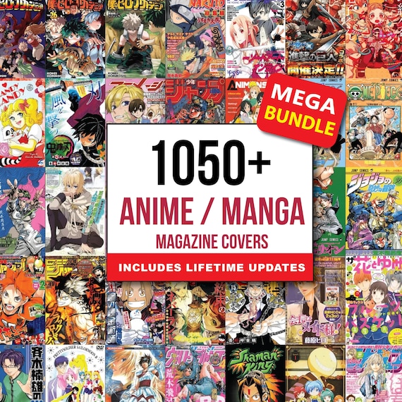 1050+ Anime Manga Magazine Cover Collage Kit – Digital Download