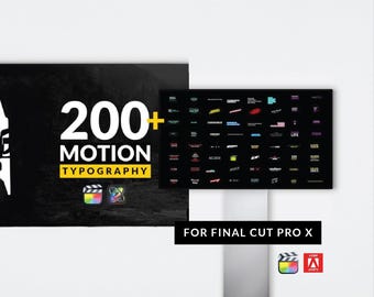 200+ Motion Typography Titles | Final Cut Pro X Plugin (Digital Download)