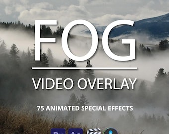 75 superposiciones de vídeo con efectos visuales de niebla: efectos especiales animados para Premiere Pro y After Effects