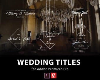 Títulos de boda elegantes: plantillas de texto animadas para Premiere Pro