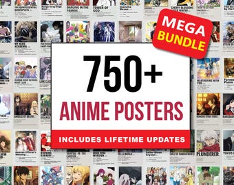 Minimalist Anime Movie Posters Bundle | Manga Wall Art (Digital Download)
