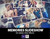 Memories Photo Slideshow After Effects Template | Wedding, Family, Travel, Event Photo Presentation – Digital Download