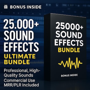 25.000+ Royalty-Free Soundeffekt Bundle - YouTube, Film, Spiele (PLR Wiederverkaufsrechte inklusive)