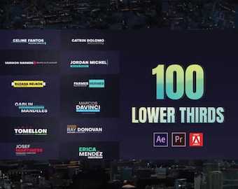 100 Animated Lower Thirds | Premiere Pro, After Effects MOGRT Templates (Digital Download)