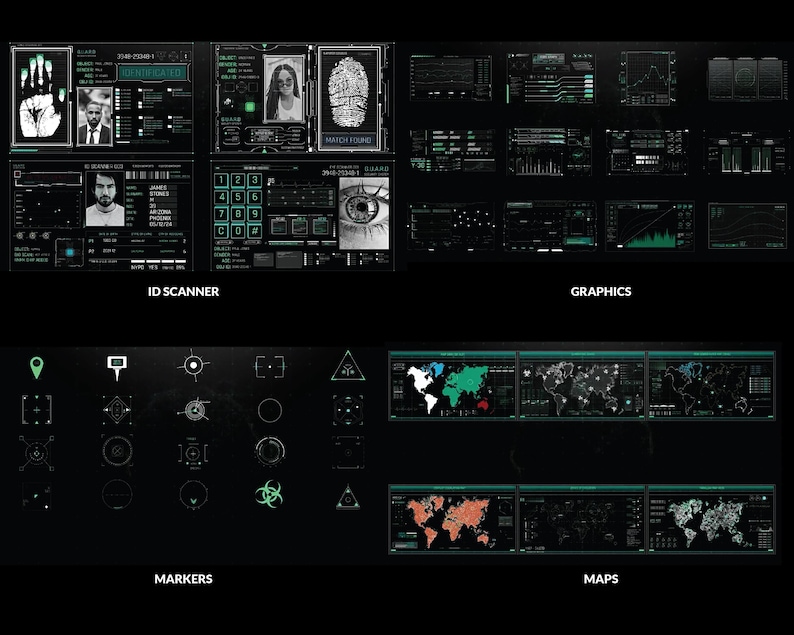 Russ Ui 1230+ HUD Elements & Motion Graphics Bundle for Premiere Pro ...