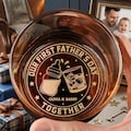 Personalized First Father's Day Together Whiskey Glass, Custom New Dad Gift from Baby, Cheers to Daddy Gift product logo