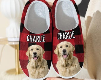 Pantofole personalizzate con foto per animali domestici: pantofole personalizzate con soffici motivi per cani e gatti
