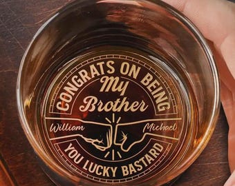 Personalized Photo Whiskey Glass: Engraved Husband Gift