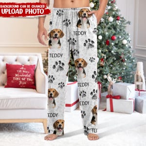Custom Pet Photo Pajama Pants: Personalized Dog/Cat Sleepwear