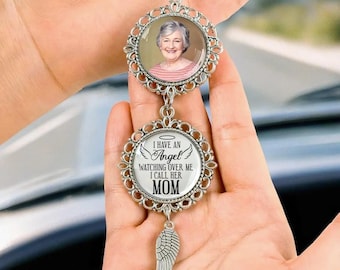 Personalized Photo Memorial Car Ornament – Metal Charm Gift
