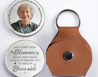Abrazo de bolsillo conmemorativo con foto personalizada: regalo de condolencia personalizado
