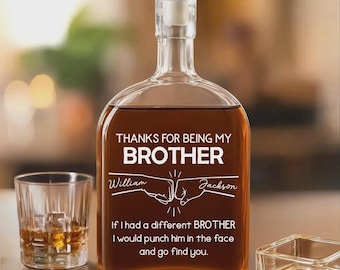 Decantador de whisky personalizado con forma de puño: regalo para hermano, decoración de bar