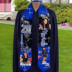 2025 Custom Graduation Stole – Personalized Grad Sash with Logo, Text or Design, Custom Stole for Graduates