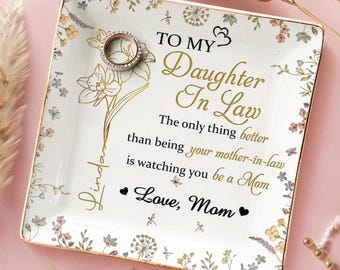 Portagioie in ceramica personalizzato per nuora: regalo ricordo personalizzato