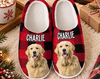 Pantoufles photo personnalisées pour animal de compagnie : chaussons personnalisés moelleux pour chien et chat