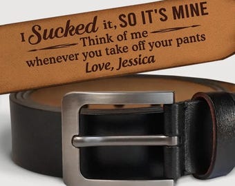 Cintura in pelle PU incisa - Regalo di anniversario divertente e personalizzato