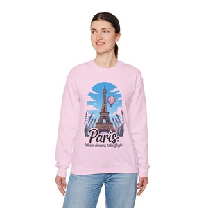 Paris Dreamscape Crewneck Sweatshirt, Cozy Paris Sweatshirt, Gift for Travelers, Eiffel Tower Apparel, Unique Parisian Style