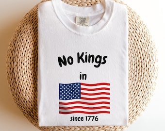 Camiseta "No Kings in America": Camiseta patriótica anti-Trump