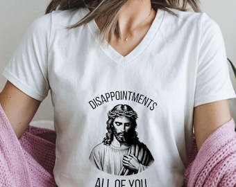 Funny Jesus Meme Shirt: Christian Humor Crewneck