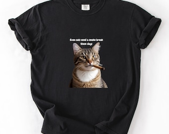 Funny Political Cat Shirt: Smoke Break Anti Trump Tee