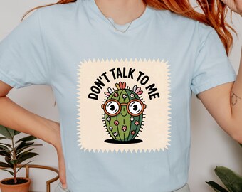 Funny Introvert Cactus Shirt: Kawaii Plant Lover Gift