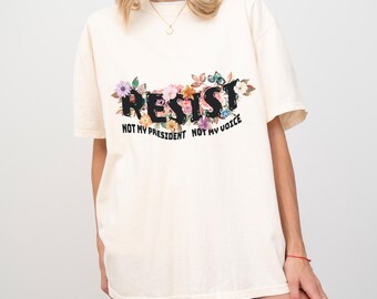 T-shirt floral résistant : t-shirt militant pour l'égalité